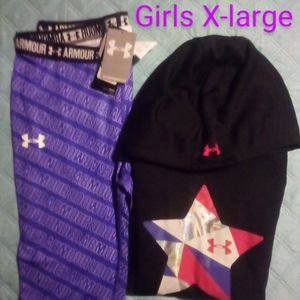 NEW GIRL'S EXTRA LARGE UNDER ARMOUR OUTFIT